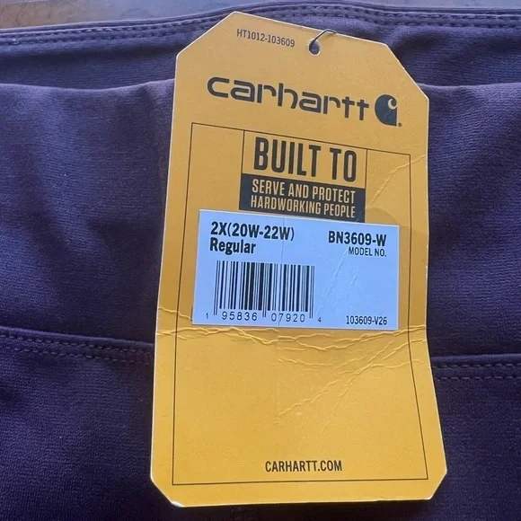 NWT Carhartt Women's Burgundy Utility Leggings Force Size 2XL MSRP $60 (C2) - Picture 5 of 11